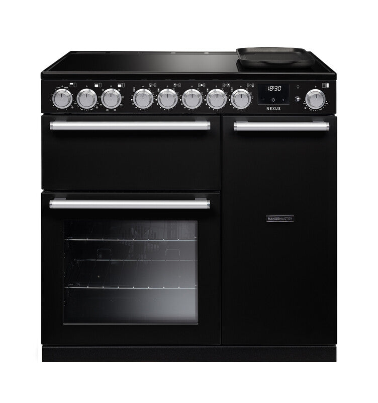 Rangemaster NEX90EIPCBL/CM1 Nexus 90 Induction Range Cooker - Charcoal Black - A Rated