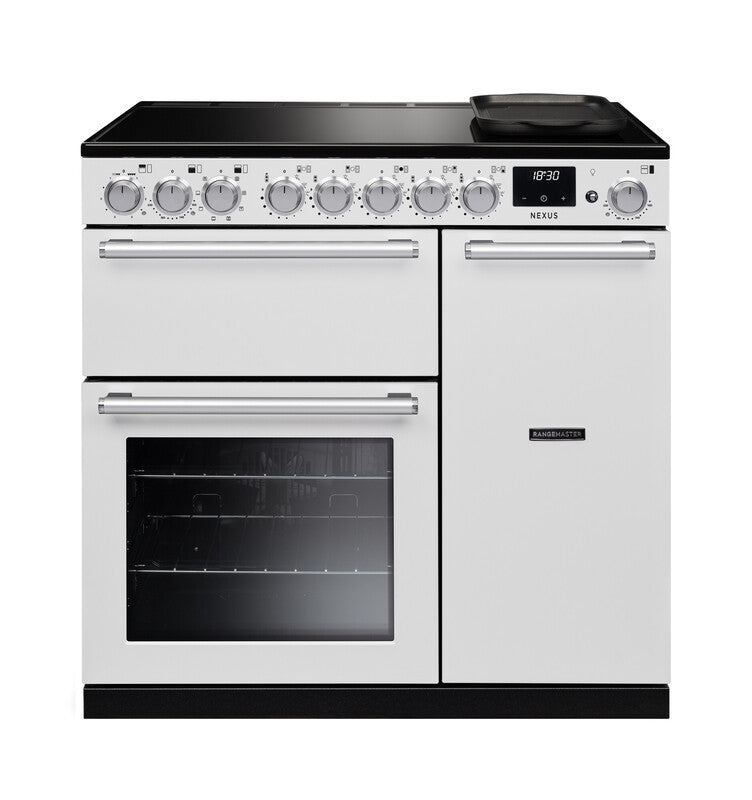 Rangemaster NEX90EIPWHT/CM1 Nexus 90 Induction Range Cooker - White - A Rated