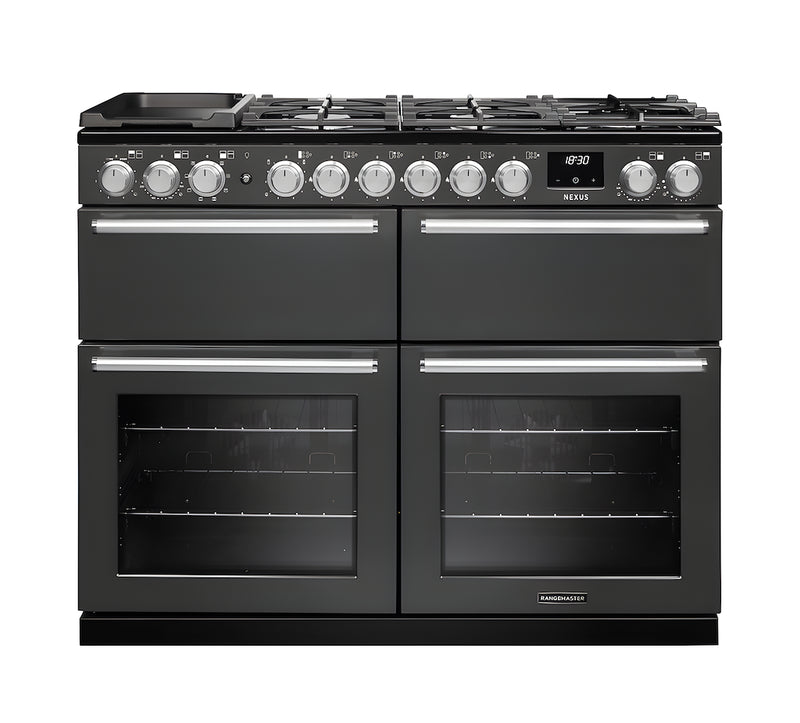 Rangemaster NEXB110DFPSLT/CM1 Nexus 110 Dual Fuel Range Cooker - Slate - A Rated