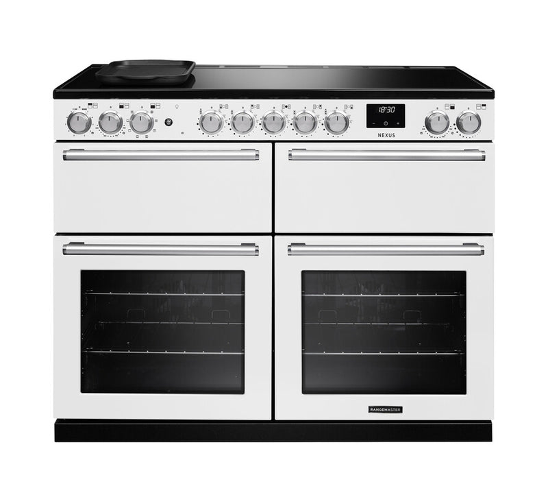 Rangemaster NEXB110EIPWHT/CM1 Nexus 110 Induction Range Cooker - White - A Rated