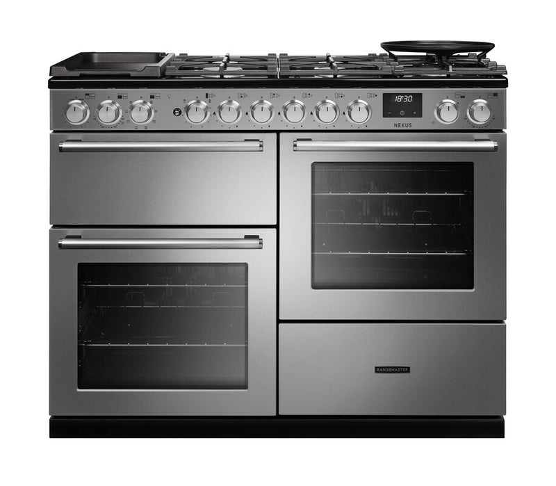 Rangemaster NEXO110DFSTST/CM1 Nexus 110 Dual Fuel Range Cooker - Stainless Steel - A Rated