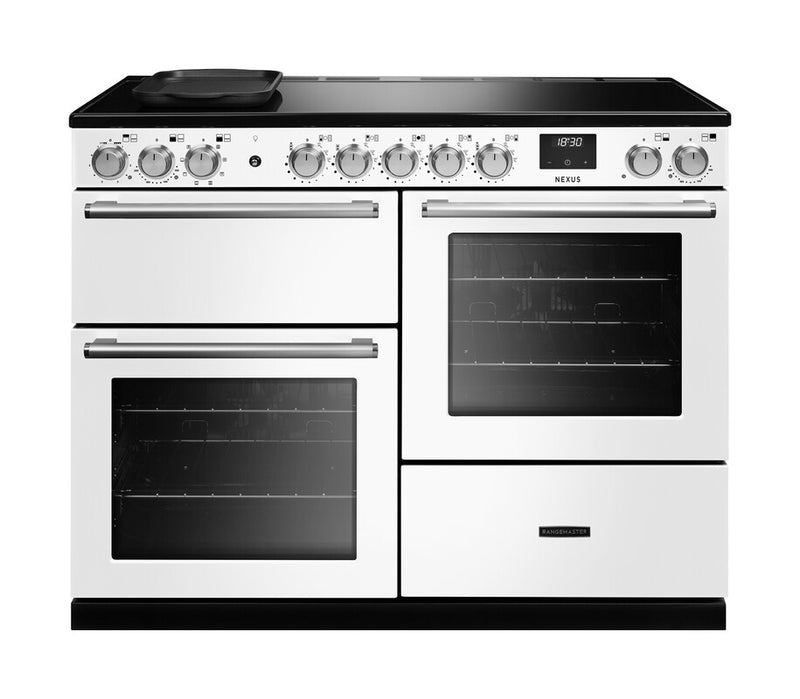 Rangemaster NEXO110EIPWHT/CM1 Nexus 110 Induction Range Cooker - White - A Rated