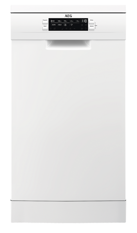 AEG FFB62417ZW 6000 SatelliteClean Freestanding Slimline Dishwasher with AirDry Technology + 9 Place Place Settings