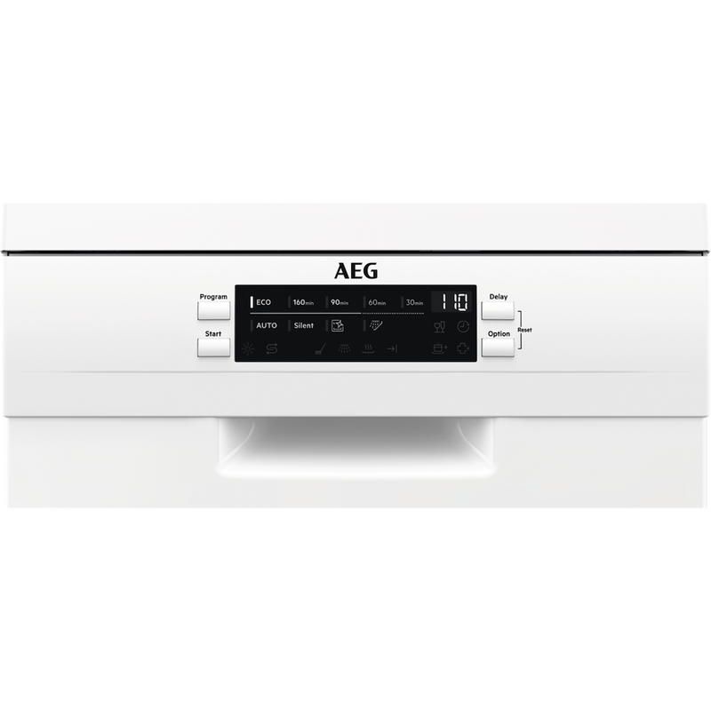 AEG FFB62417ZW 6000 SatelliteClean Freestanding Slimline Dishwasher with AirDry Technology + 9 Place Place Settings