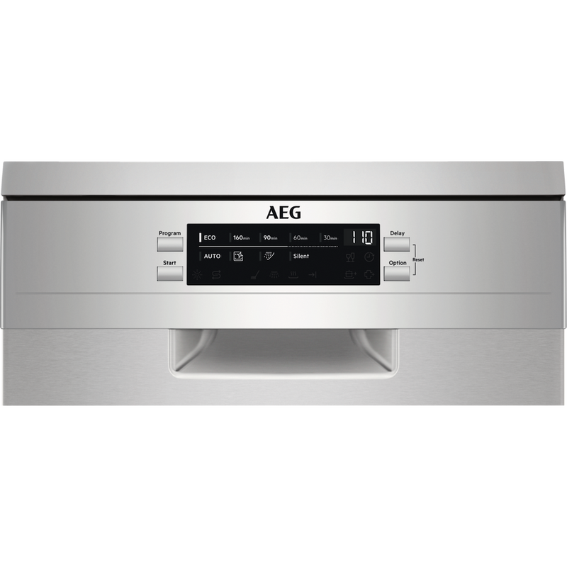 AEG FFB73527ZM 7000 GlassCare Freestanding Slimline Dishwasher with AirDry Technology + 10 Place Place Settings