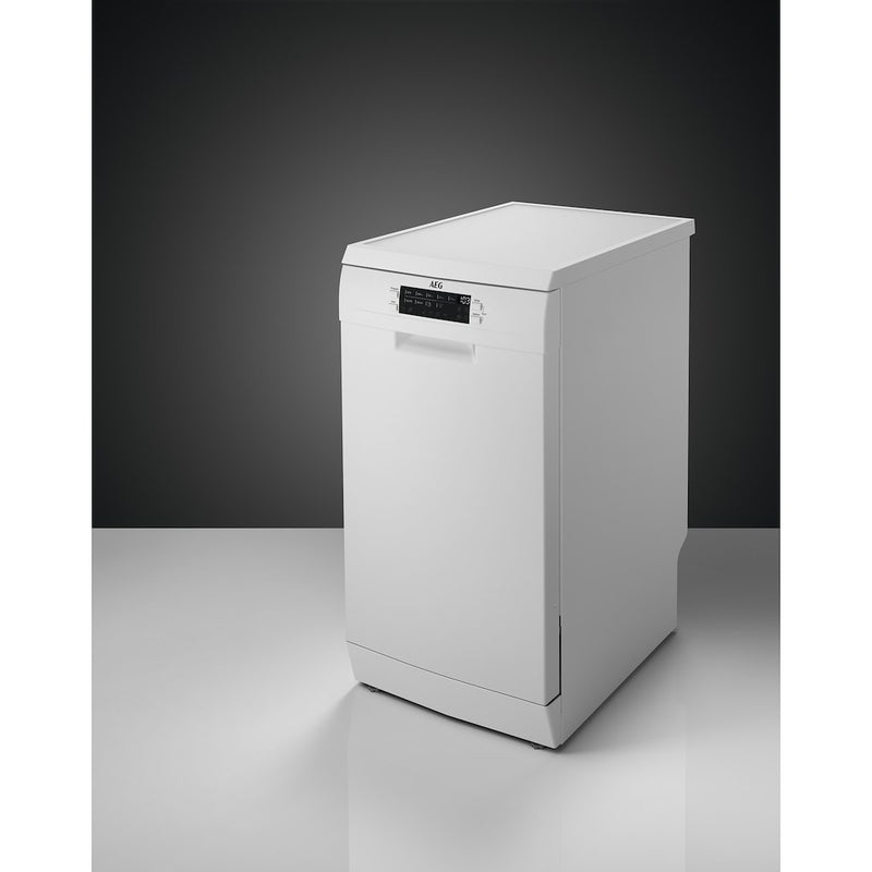 AEG FFB62417ZW 6000 SatelliteClean Freestanding Slimline Dishwasher with AirDry Technology + 9 Place Place Settings