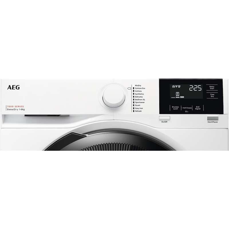 AEG TR718L2B 7000 Series, 8kg Heat Pump Tumble Dryer