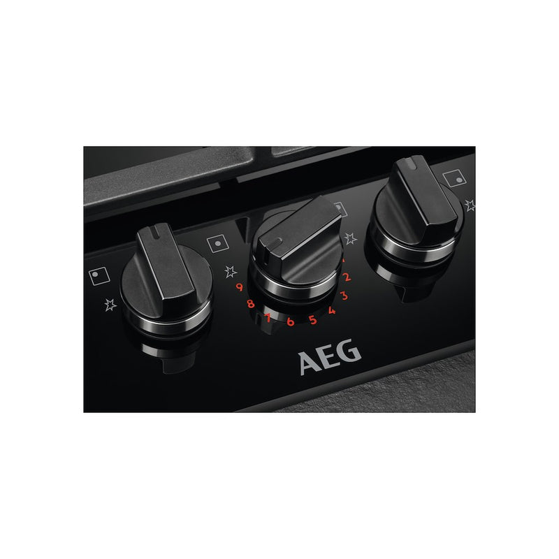 AEG HKB95450NB 8000 Gas on Glass Gas Hob with Hob2Hood