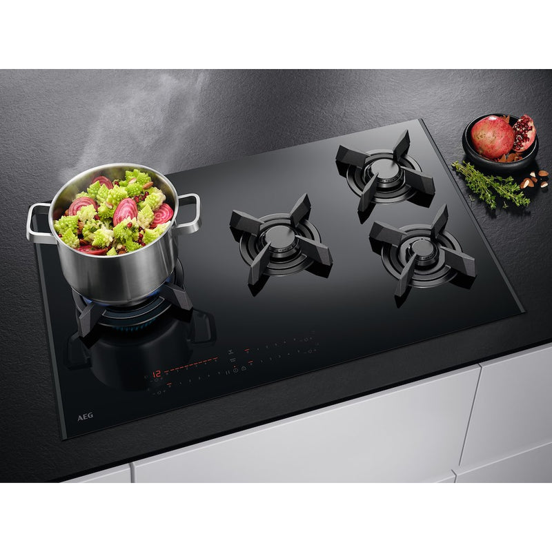 AEG HVB8453IB 9000 Series, 80cm 4 Burner Gas Hob