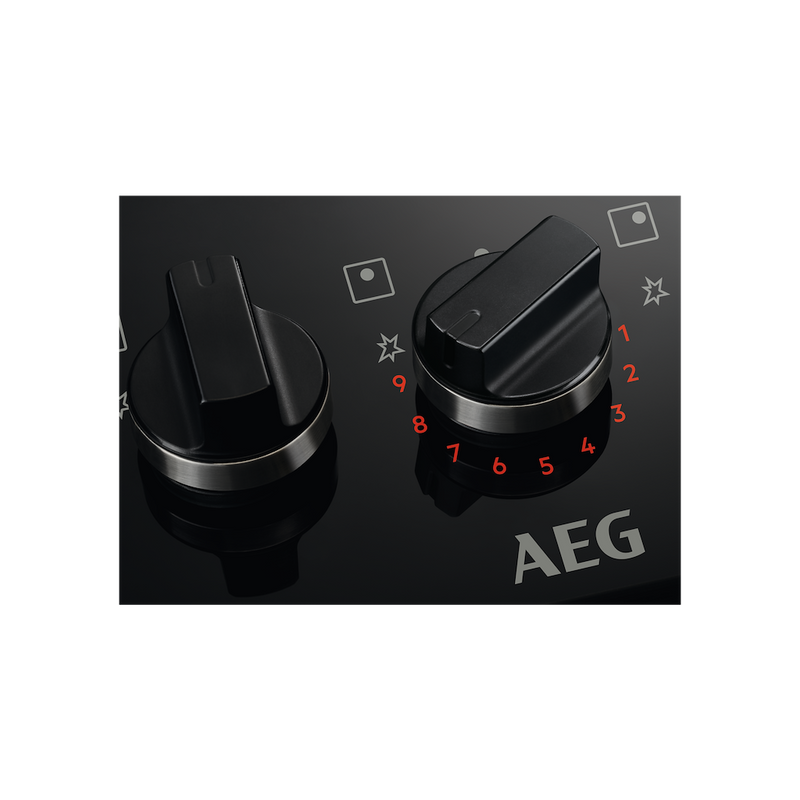 AEG HKB95450NB 8000 Gas on Glass Gas Hob with Hob2Hood