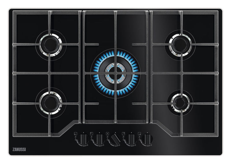 Zanussi ZGGN755K Series 60 75cm Gas on Glass Gas Hob (Discontinued)