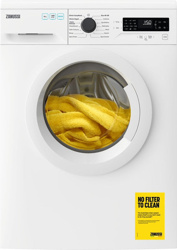 Zanussi ZWF844B3PW Freestanding 8kg Washing Machine (Discontinued)