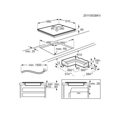 AEG TO64IA00IT SaphirMatt 60cm Induction Hob - Matt Black