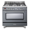 DeLonghi Vintage DVRS 916 DF SLATE, Dual Fuel Range Cooker - Slate Grey (Discontinued) Thumbnail