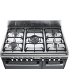 DeLonghi Vintage D3VR 908 DF BL-1, Dual Fuel Range Cooker - Black (Discontinued) Thumbnail