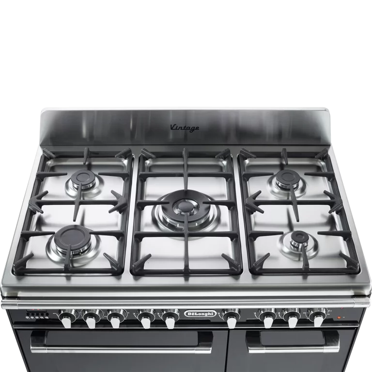 DeLonghi Vintage D3VR 908 DF BL-1, Dual Fuel Range Cooker - Black (Discontinued)