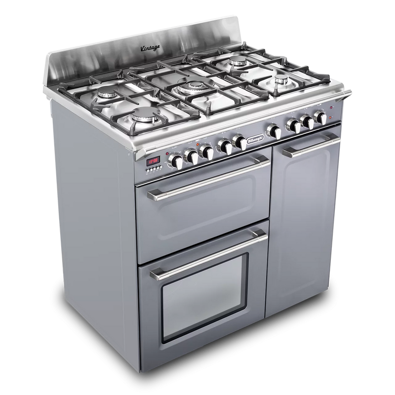 DeLonghi Vintage D3VR 908 DF SLATE-1, Dual Fuel Range Cooker - Slate Grey (Discontinued)