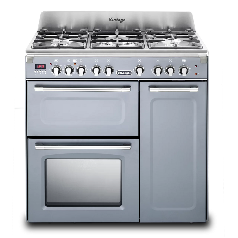 DeLonghi Vintage D3VR 908 DF SLATE-1, Dual Fuel Range Cooker - Slate Grey (Discontinued)