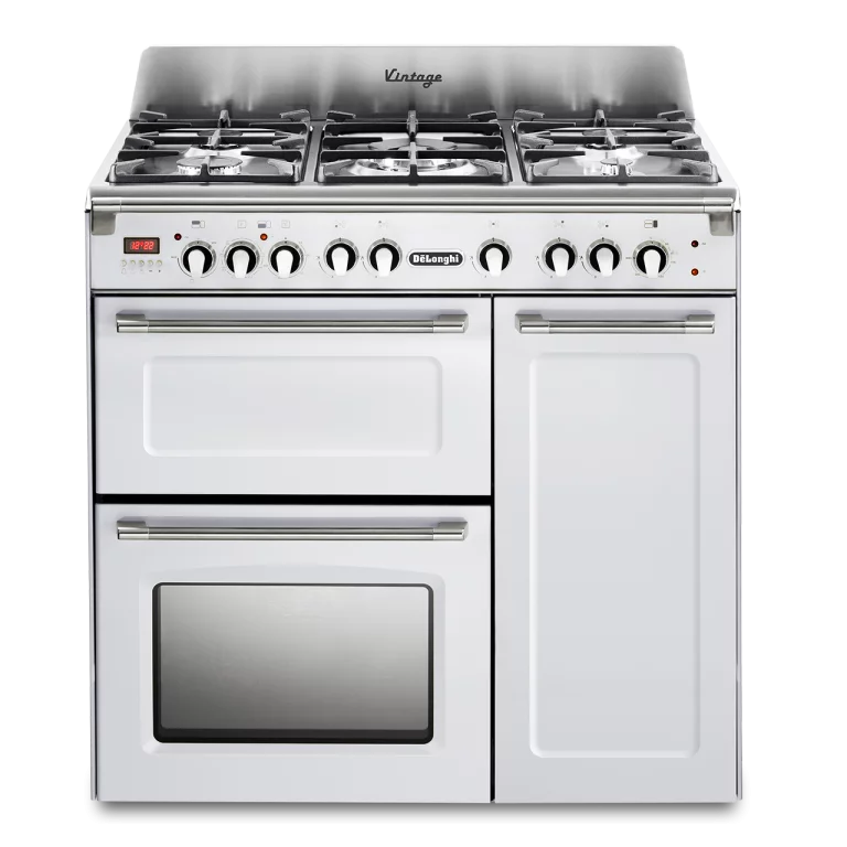 DeLonghi Vintage D3VR 908 DF WH-1, Dual Fuel Range Cooker - White (Discontinued)