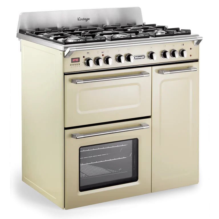DeLonghi Vintage D3VR 908 DF-1, Dual Fuel Range Cooker - Cream (Discontinued)