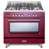DeLonghi Vintage DVRS 916 DF BU, Dual Fuel Range Cooker - Burgundy (Discontinued) Thumbnail