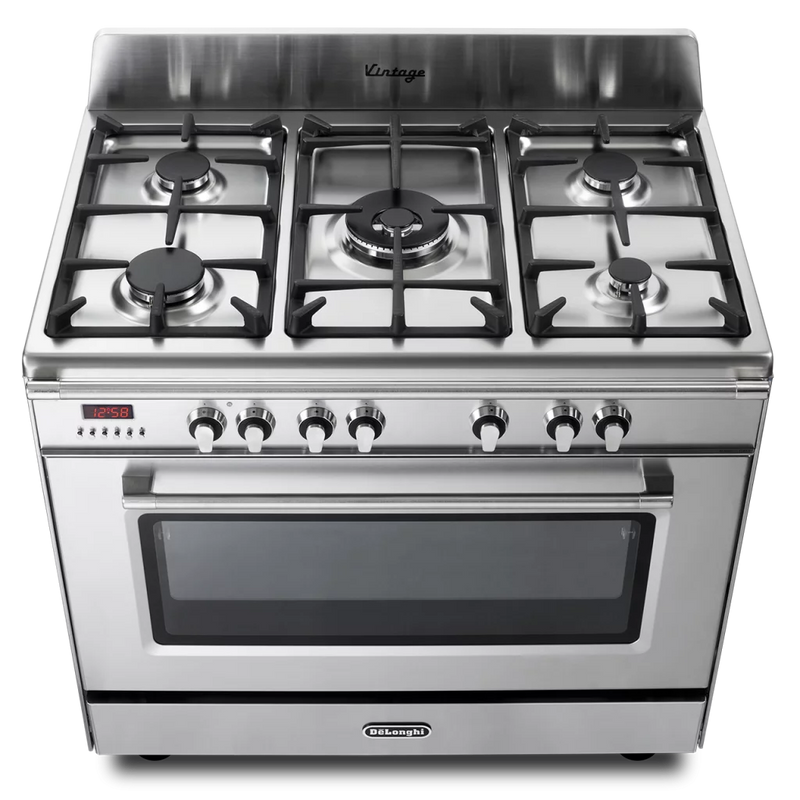 DeLonghi Vintage DVRS 916 DF SS, Dual Fuel Range Cooker - Stainless Steel Discontinued