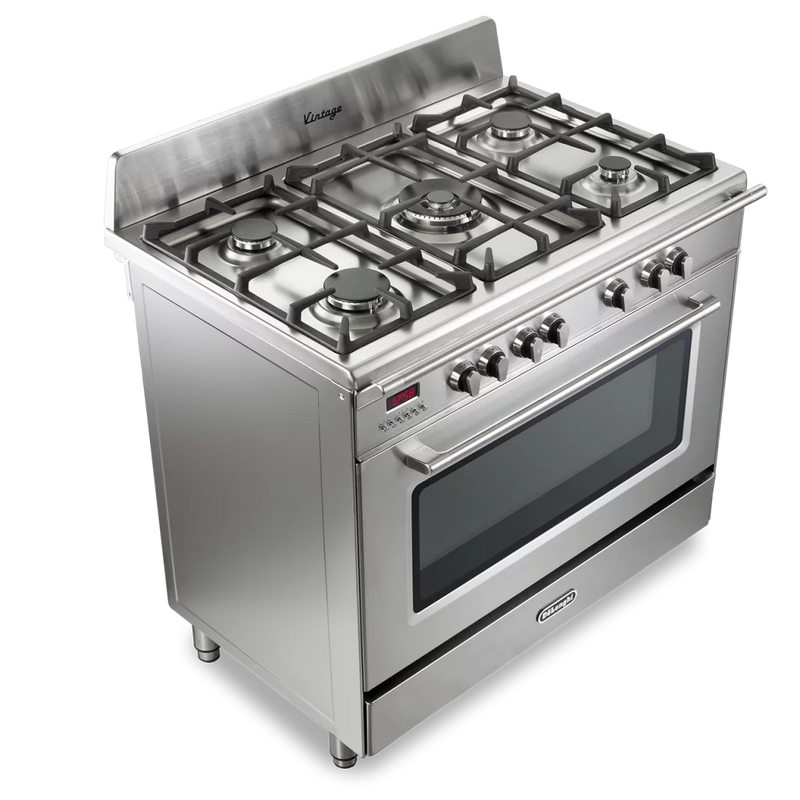 DeLonghi Vintage DVRS 916 DF SS, Dual Fuel Range Cooker - Stainless Steel Discontinued