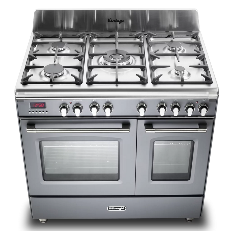 DeLonghi Vintage DVTR 906 DF SLATE-1, Dual Fuel Range Cooker - Slate Grey Discontinued