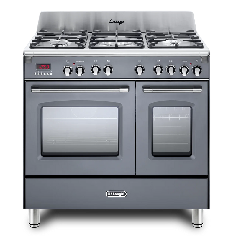 DeLonghi Vintage DVTR 906 DF SLATE-1, Dual Fuel Range Cooker - Slate Grey Discontinued