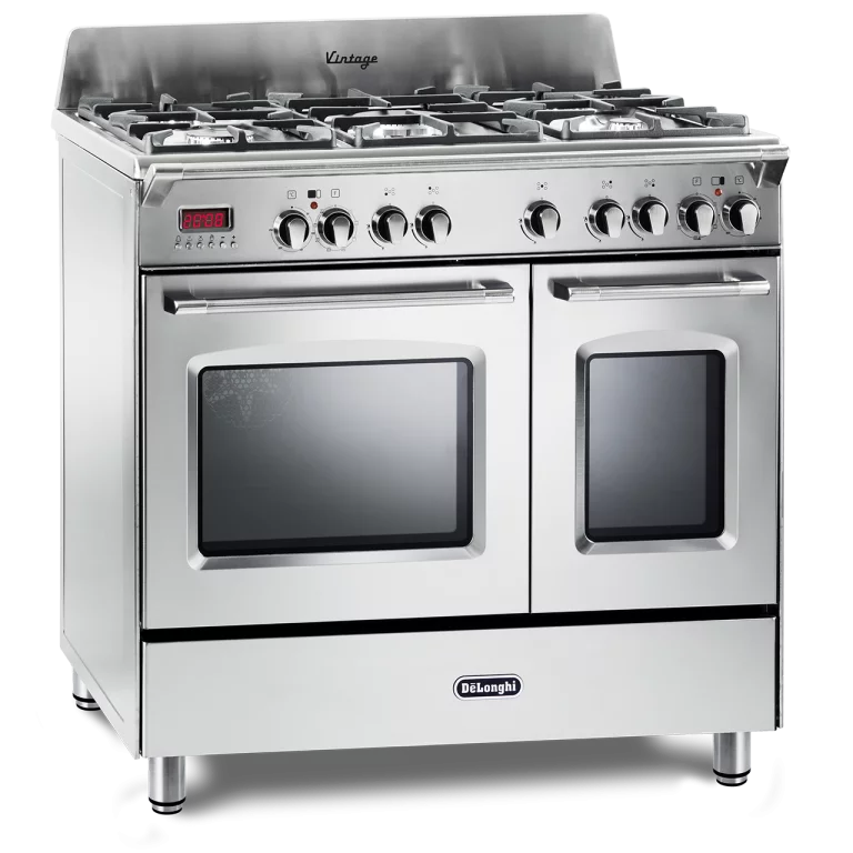 DeLonghi Vintage DVTR 906 DF SS-1, Dual Fuel Range Cooker - Stainless Steel
