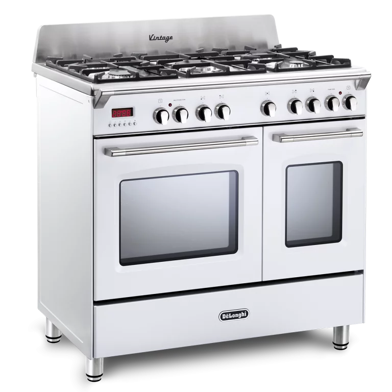 DeLonghi Vintage DVTR 906 DF WH-1, Dual Fuel Range Cooker - White Discontinued