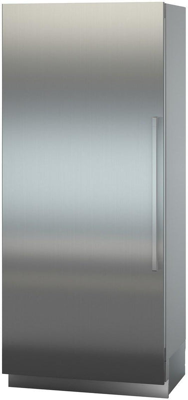 liebherr egn9671 monolith integrated freezer with door closed. Appliance is angled slightly towards the left.