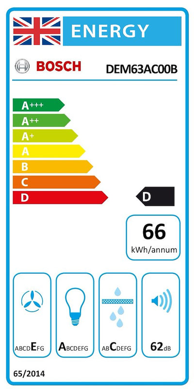 Bosch Series 2 DEM63AC00B, Integrated cooker hood