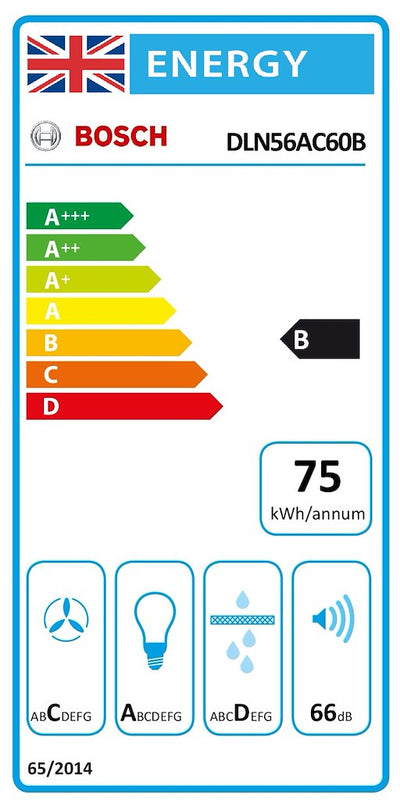 Bosch Series 6 DLN56AC60B, Canopy cooker hood