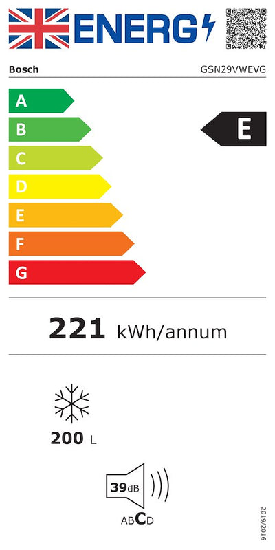 Bosch Series 4 GSN29VWEVG, Free-standing freezer