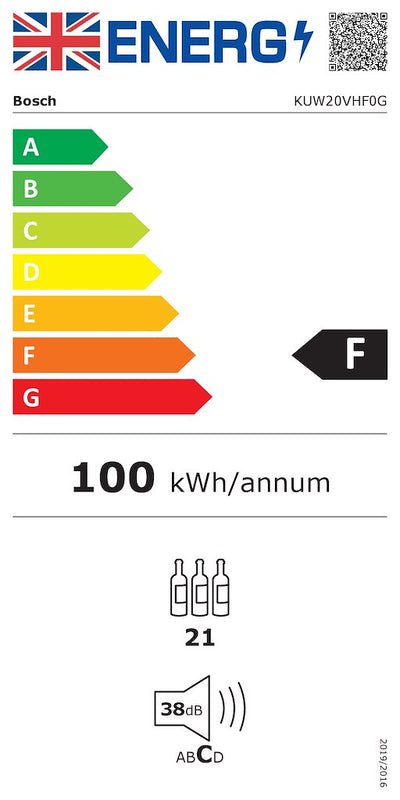Bosch Series 6 KUW20VHF0G, Built-in wine cooler