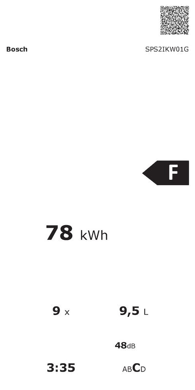 Bosch Series 2 SPS2IKW01G, Free-standing dishwasher