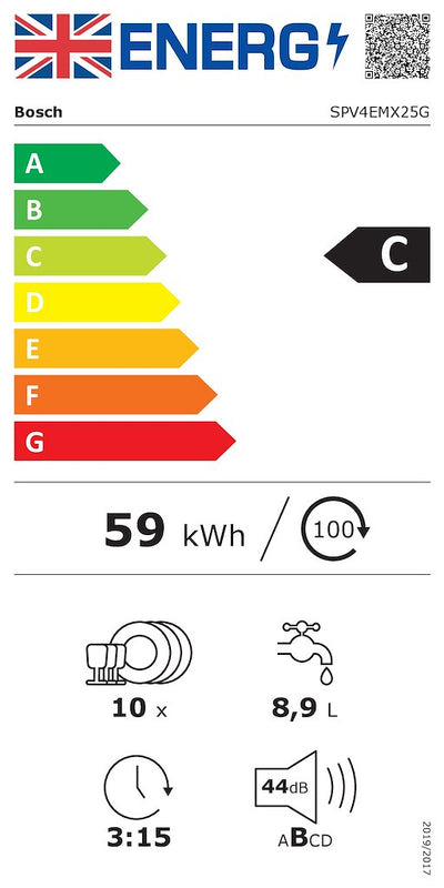 Bosch Series 4 SPV4EMX25G, Fully-integrated dishwasher