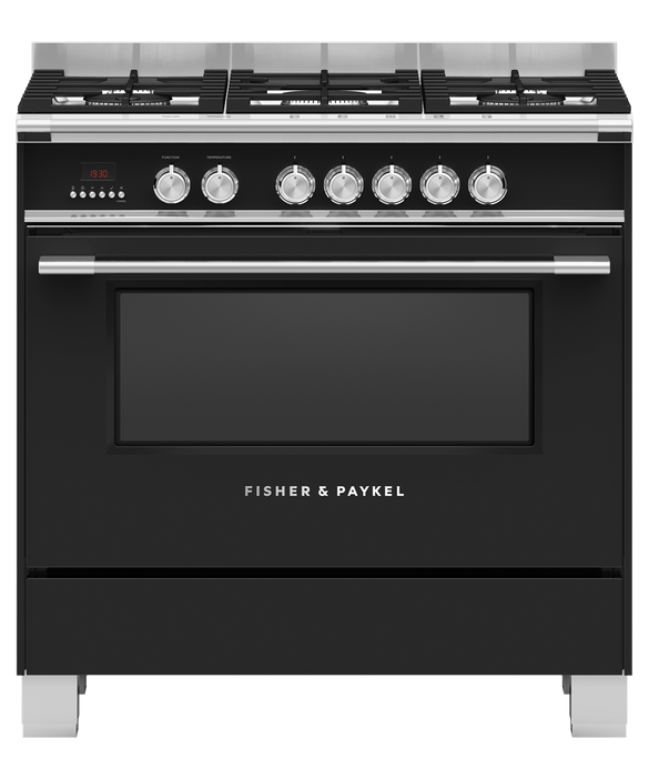 Fisher & Paykel Series 7 OR90SCG4B1, Classic Dual Fuel Range Cooker - Black