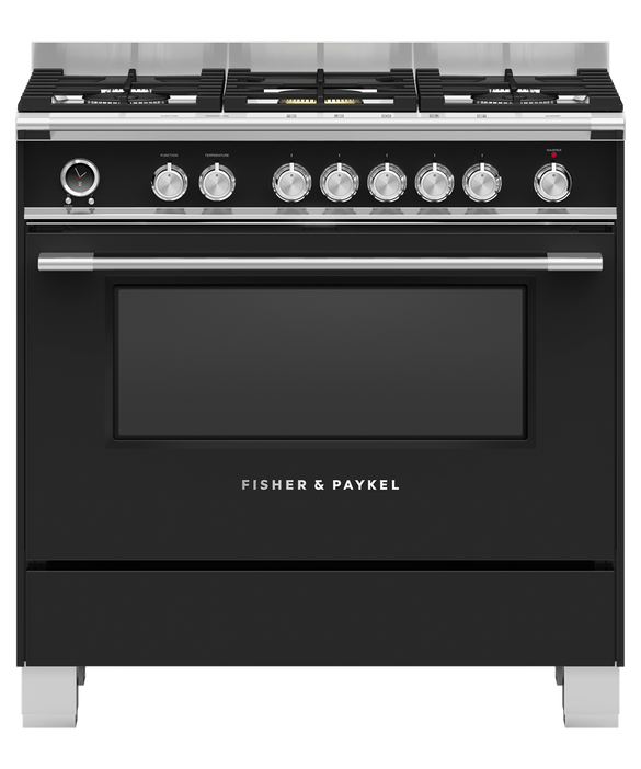 Fisher & Paykel Series 9 OR90SCG6B1, Classic Dual Fuel Range Cooker - Black