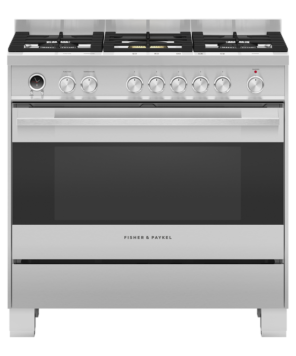 Fisher & Paykel Series 9 OR90SDG6X1, Contemporary Dual Fuel Range Cooker - Stainless Steel