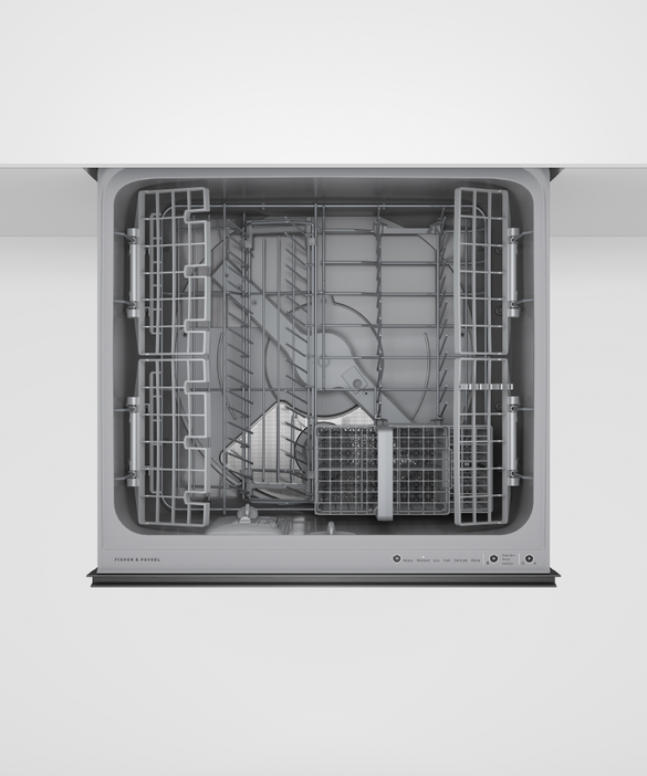 Fisher & Paykel Series 9 DD60D4HZB9, Black Glass Double Dishdrawer