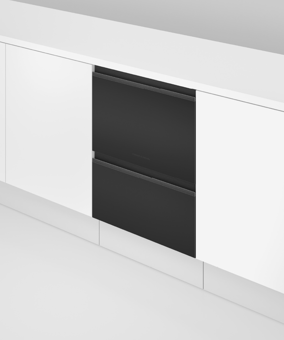 Fisher & Paykel Series 9 DD60D4HZB9, Black Glass Double Dishdrawer