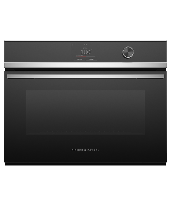 Fisher & Paykel Series 9 OS60NDTDX1, Contemporary Compact Oven with Steam Function - Black