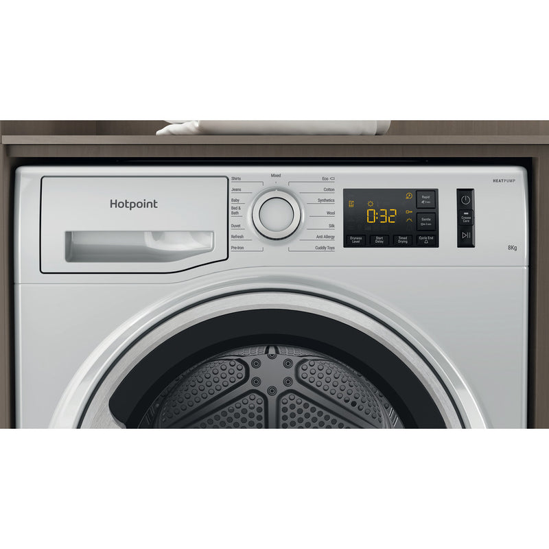 Hotpoint 8kg NT M11 82SSK UK Heat Pump Tumble Dryer - Silver (Discontinued)