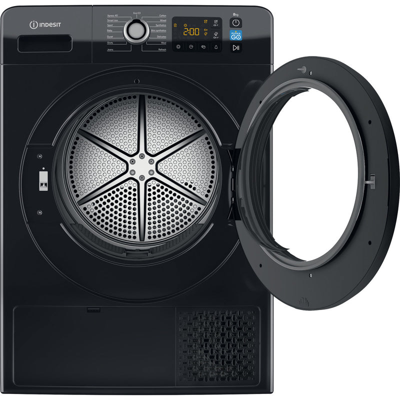 Indesit YT M11 82B X UK Heat Pump Tumble Dryer - 8kg - Black (Discontinued)