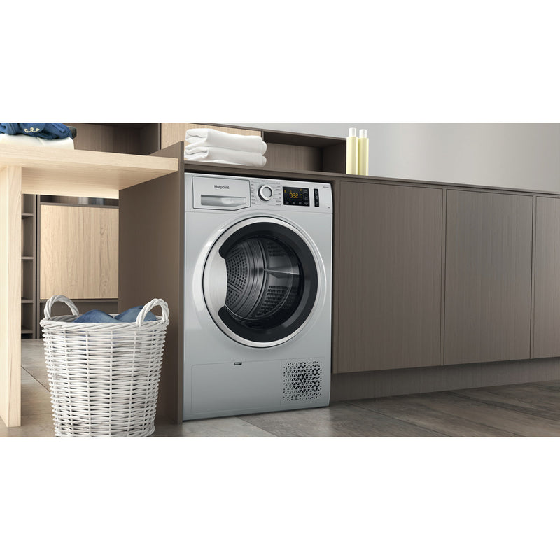 Hotpoint 9kg NT M11 92SSK UK Heat Pump Tumble Dryer - Silver (Discontinued)