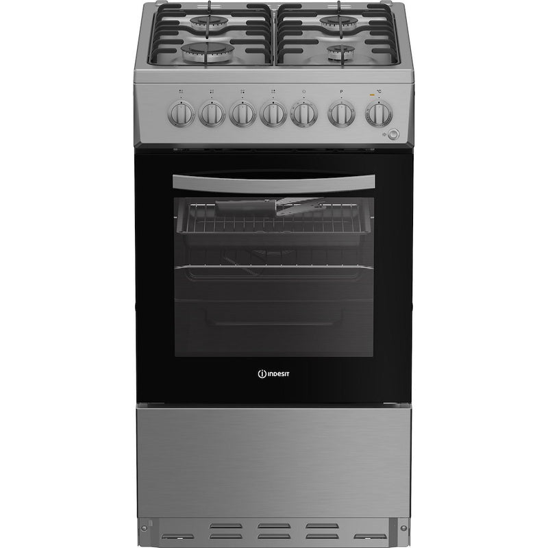Indesit I5G3PMX Freestanding 50cm Single Gas Cooker - Stainless Steel