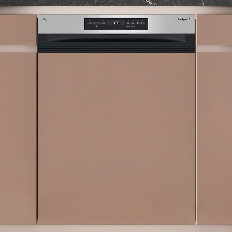 Hotpoint H5PC15M6UK 60cm Semi-Integrated Dishwasher - Stainless Steel