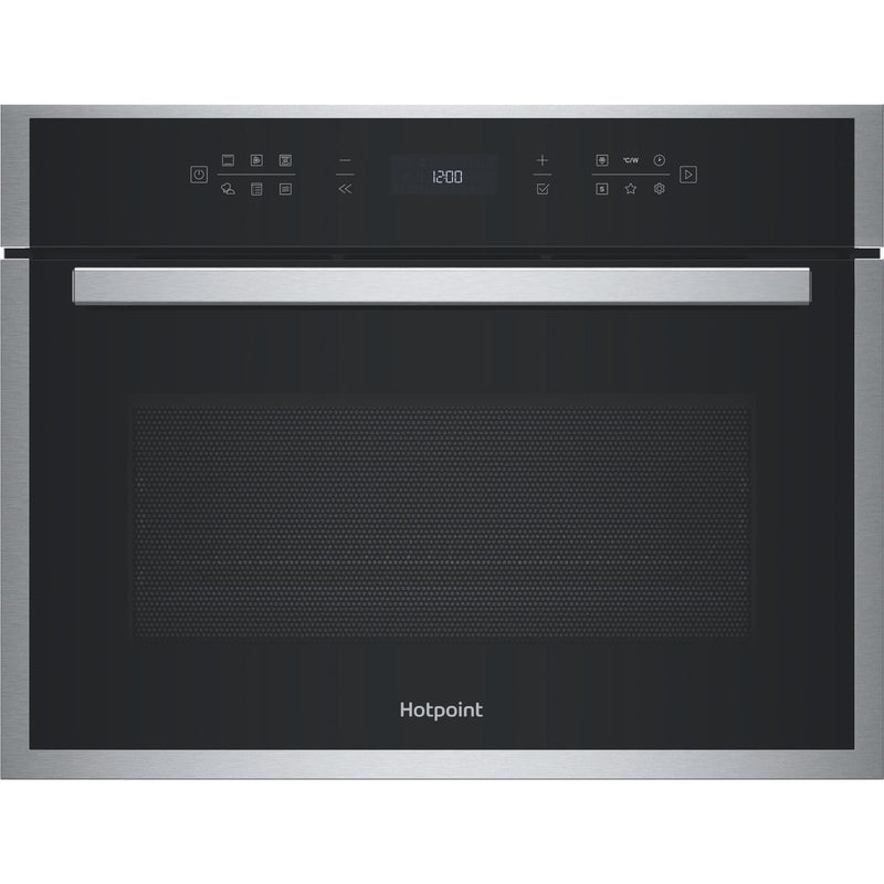 Hotpoint HCW6O7HTSXUKC Class 6 45cm Built-In Compact Oven with Microwave - Stainless Steel